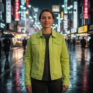 Chico's Women's Spring Green Light-Weight Jacket